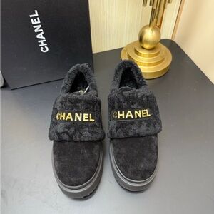 CHANEL Black Winter & Rain Boots